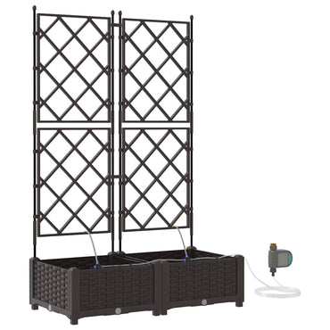 vidaXL Garten-Pflanzgefäß 2 pcs Braun Stahl