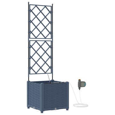 vidaXL Jardinière de jardin gris 40 x 40 x 142 cm Acier