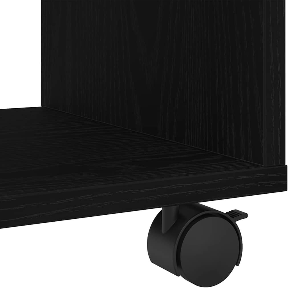 vidaXL Beistelltisch mit Regal Schwarz Eichen-Optik 72 x 33 x 42,5 cm