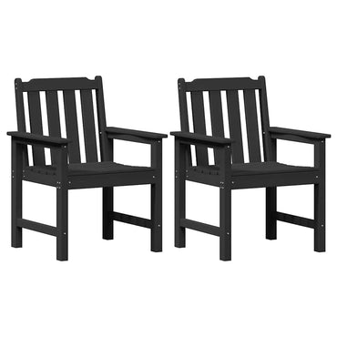 vidaXL Garten-Esszimmerstuhl 2 pcs Schwarz 65,5 x 59 x 88 cm HDPE