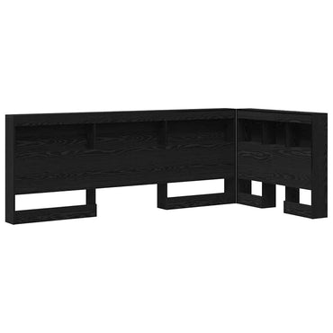 vidaXL Aufbewahrungskopfteil Schwarz Eichen-Optik 90 cm Holzwerkstoff