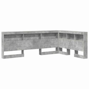 vidaXL Aufbewahrungskopfteil Beton Grau 207,5 x 137,5 x 76,5 cm
