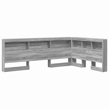 vidaXL Aufbewahrungskopfteil Graues Sonoma 207,5 x 137,5 x 76,5 cm