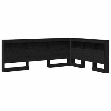 vidaXL Aufbewahrungskopfteil Schwarz Eichen-Optik 135 cm Holzwerkstoff