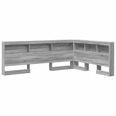 vidaXL Aufbewahrungskopfteil Graues Sonoma 135 cm Holzwerkstoff