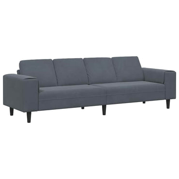 vidaXL Wohnzimmer Couch Dunkelgrau 250 x 77 x 76 cm