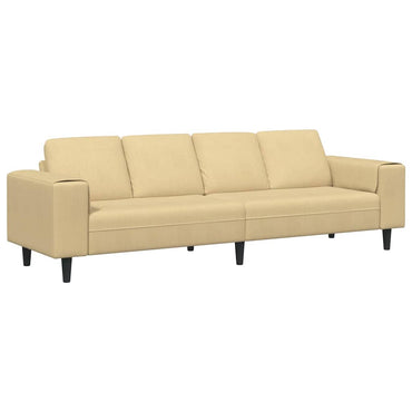 vidaXL Sofa mit Kissen Grau-Grün 250 x 77 x 76 cm Cordstoff