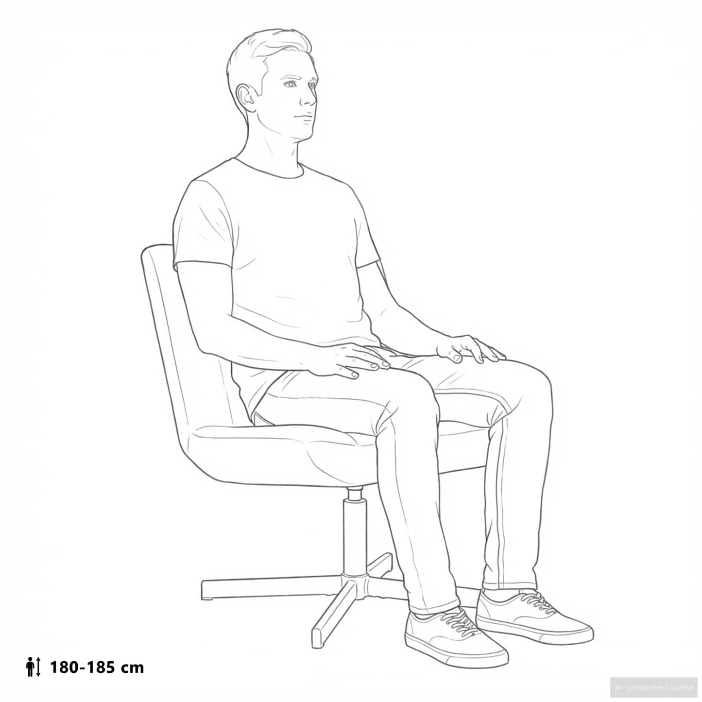 Drehstuhl Hellgrau 63 x 75 x 76 cm Schafsleder