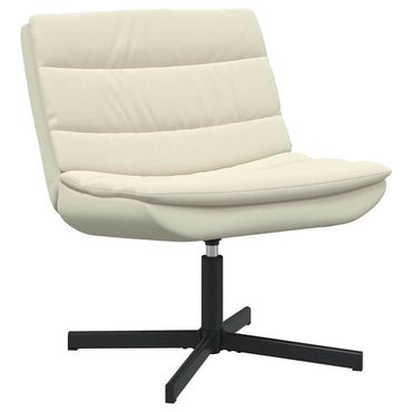 vidaXL Chaise pivotante Crème 63 x 75 x 76 cm Similicuir
