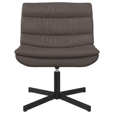 vidaXL Fauteuil pivotant marron 63 x 75 x 76 cm PU brillant