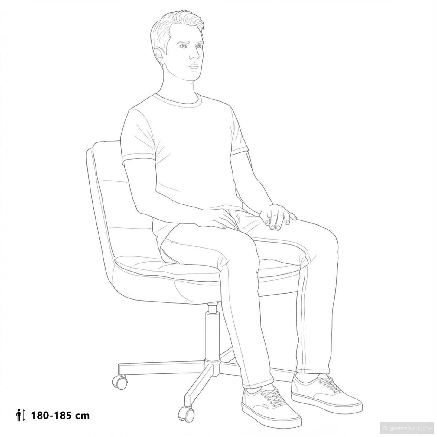 Drehstuhl Braun 63 x 75 x 76 cm Antikes PU