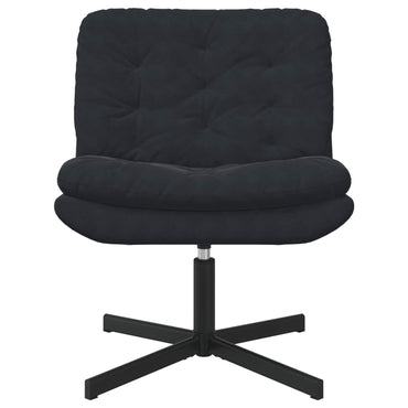 vidaXL Fauteuil pivotant relaxant noir 63 x 75 x 76 cm Velours