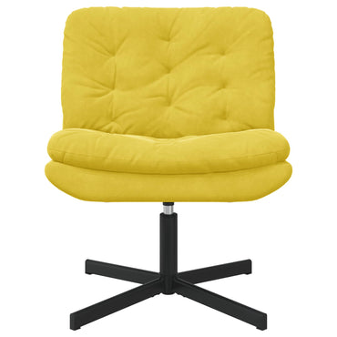 vidaXL Fauteuil pivotant relaxant Jaune 63 x 75 x 76 cm Velours