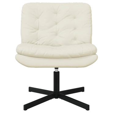 vidaXL Chaise de relaxation pivotante crème 63 x 75 x 76 cm Velours