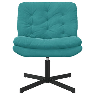 vidaXL Fauteuil pivotant relax turquoise 63 x 75 x 76 cm velours