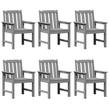 vidaXL Chaises de jardin 6 pcs Gris clair 65,5 x 59 x 88 cm Polyéthylène