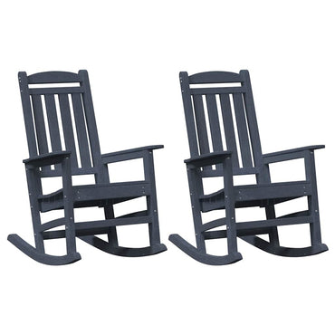 vidaXL Schaukelstuhl 2 pcs Marineblau 92 x 70 x 108 cm Polyethylen