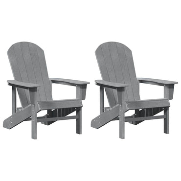 vidaXL Gartenstuhl 2 pcs Hellgrau 82 x 74 x 92 cm Polyethylen