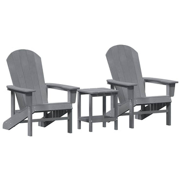vidaXL Garten Lounge Möbel 3 pcs Hellgrau 38 x 38 x 46cm Polyethylen