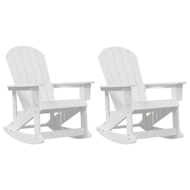vidaXL Fauteuils à bascule Adirondack 2 pcs Blanc PEHD