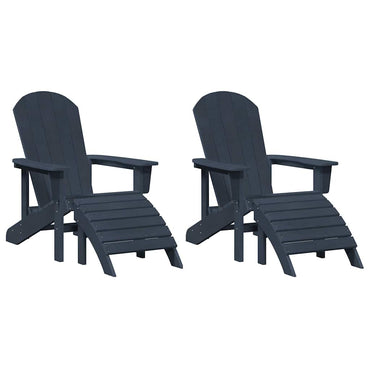 vidaXL Gartenstuhl 2 pcs Marineblau 83 x 74 x 92 cm Polyethylen