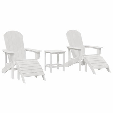 vidaXL Gartenstuhl 3 pcs Weiß Polyethylen