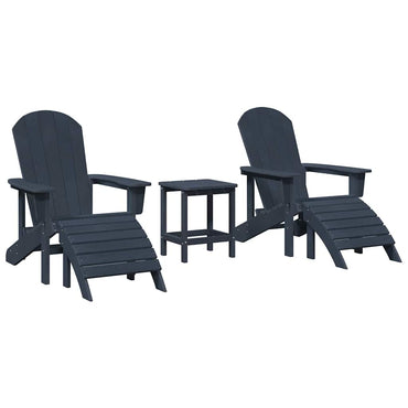 vidaXL Gartenstuhl 3 pcs Marineblau Polyethylen