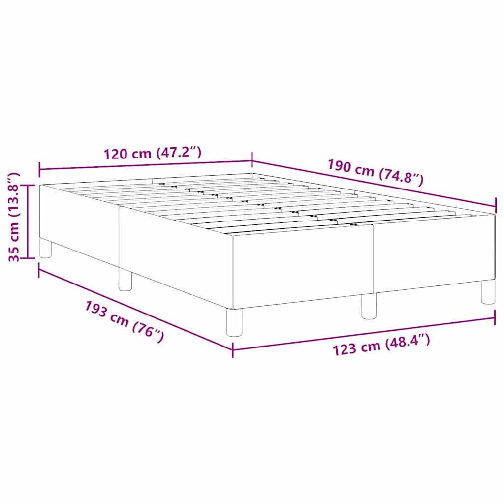 Boxspringbett Dunkelgrau 120 x 190 cm Cordstoff