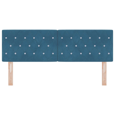 vidaXL Kopfteil mit Kopfteil Dunkelblau 144 cm Kunstleder