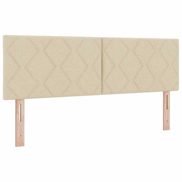 vidaXL Kopfteil mit Kopfteil Creme 160 cm Kunstleder