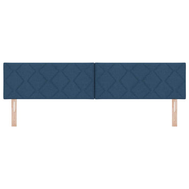 vidaXL Tête de lit avec chevet Bleu 200 cm Similicuir