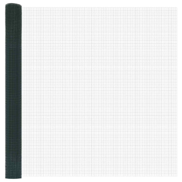 vidaXL Geschweißter Drahtzaun Grün 1,5 x 10 m