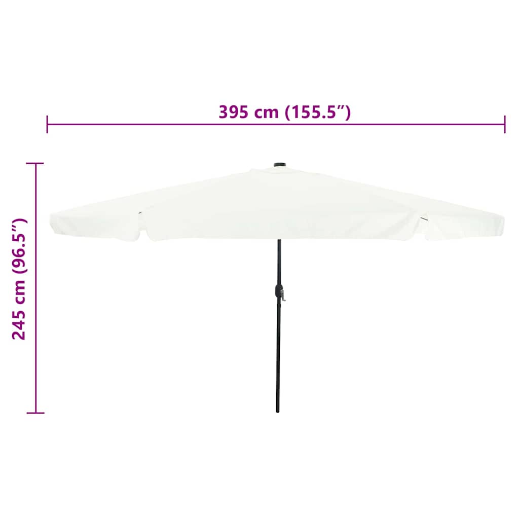 vidaXL Garten-Sonnenschirm Sand und Anthrazit 395 x 395 x 245 cm