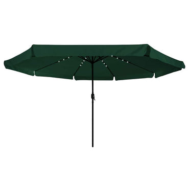 vidaXL Garten-Sonnenschirm Grün 395 x 395 x 245 cm Polyester