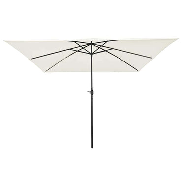 vidaXL Garten-Sonnenschirm Sand 295 x 295 x 245 cm Polyester und Stahl