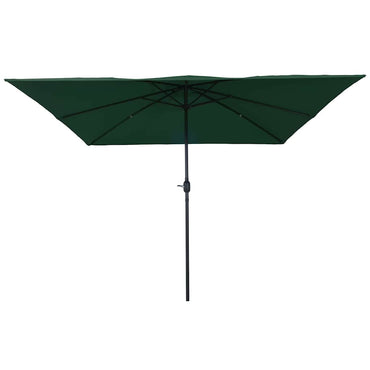 vidaXL Garten-Sonnenschirm Grün 295 x 295 x 245 cm Polyester und Stahl