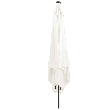 vidaXL Garten-Sonnenschirm Sand 295 x 295 x 245 cm Polyester und Stahl