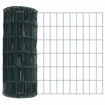 vidaXL Eurozaun Grün 0,4 x 25 m PVC-beschichtetes Eisen