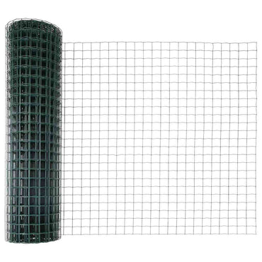 vidaXL Zaun mit Pfosten Grün 1,2 x 10 m Stahl