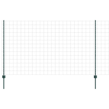 vidaXL Zaun mit Pfosten Grün 1,4 x 10 m Stahl und PVC