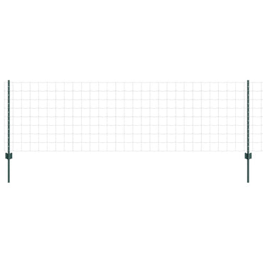 vidaXL Zaun mit Pfosten Grün 0,8 x 25 m Stahl