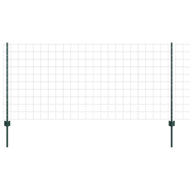 vidaXL Zaun mit Pfosten Grün 1 x 25 m Stahl