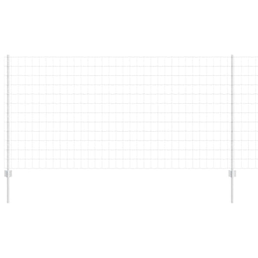 vidaXL Zaun mit Pfosten Silber 1,2 x 10 m Stahl