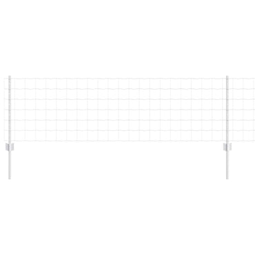 vidaXL Zaun mit Pfosten Silber 0,6 x 10 m Stahl