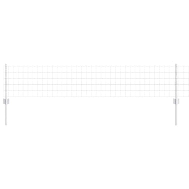 vidaXL Zaun mit Pfosten Silber 0,4 x 50 m Stahl