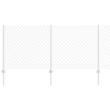 vidaXL Clôture avec poteaux Argenté 1 x 10 m Acier