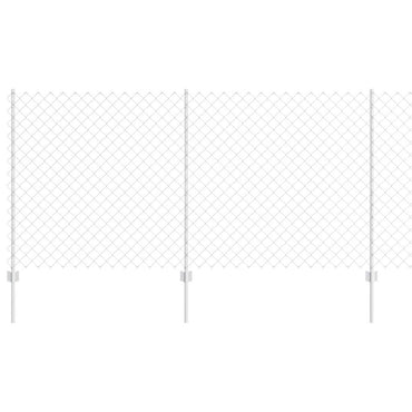 vidaXL Zaun mit Pfosten Silber 1,2 x 25 m Stahl