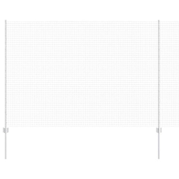 vidaXL Zaun mit Pfosten Silber 1,5 x 50 m Stahl