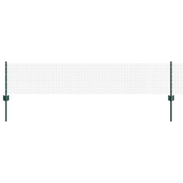 vidaXL Zaun mit Pfosten Grün 0,4 x 10 m Stahl und PVC