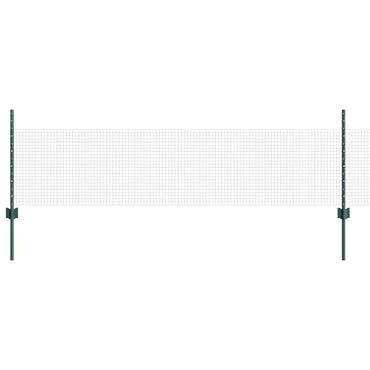 vidaXL Zaun mit Pfosten Grün 0,5 x 10 m Stahl
